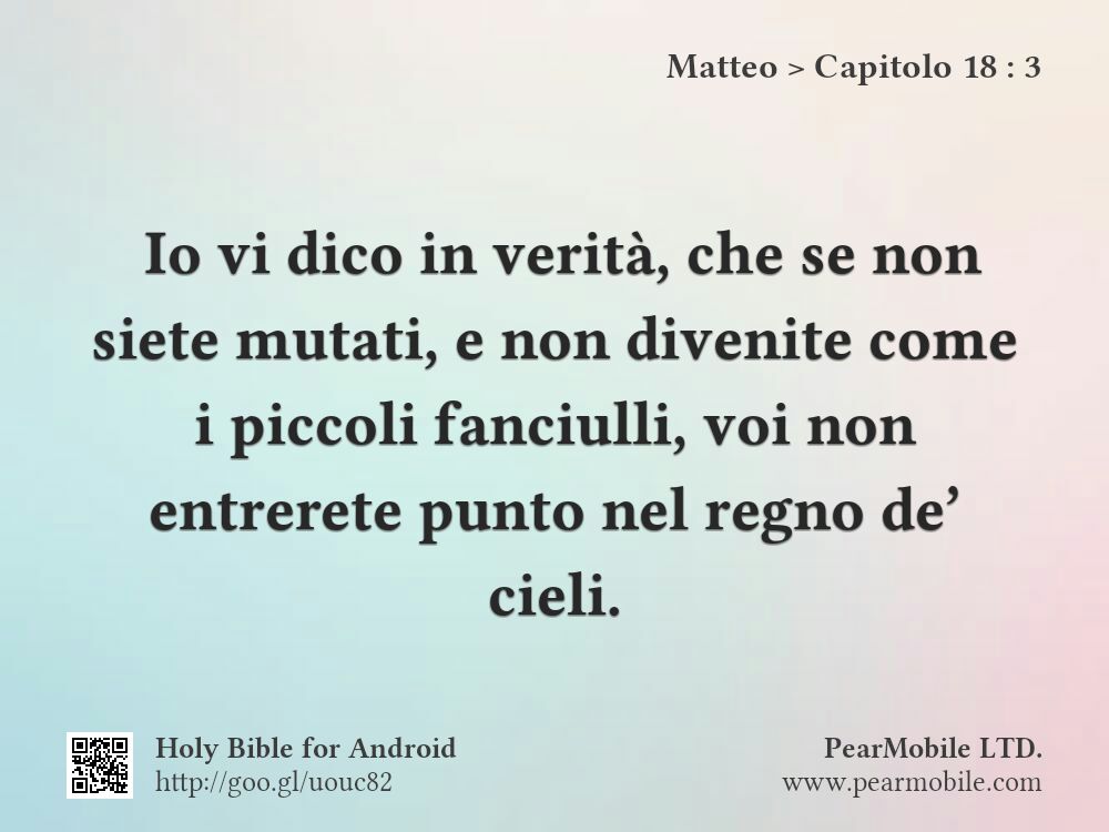 Matteo, Capitolo 18:3